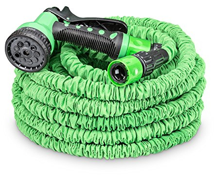 tillvex flexiSchlauch - Flexibler Gartenschlauch 7,5-30m | Testurteil GUT | verbesserte Version 2019 | Wasserschlauch flexibel | Gartenteichschlauch dehnbar | grün (22,5m)