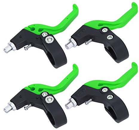 VBESTLIFE Bremshebel für Kinder, Ersatz für Bremshebel, ergonomisch, verstellbar, für Kinder, Fahrrad, 22,2 mm / 0,9 Zoll Durchmesser des Lenkers (Grün/Schwarz)