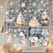 YULOONG Weihnachtsfenster Statische Aufkleber haftet abnehmbare Vinyl Weihnachtsmann Weihnachtsbaum Schneemann Schneeflocke Hirsch DIY Wand Fenster Tür Wandbild Showcase Aufkleber Aufkleber