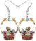 WEVENI Acryl Blume Korb Osterei Kaninchen Ohrringe Cute Bunny Schmuck für Damen Frauen Mädchen Festival Geschenke (Braun)