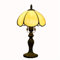 HKLY 8 Zoll Retro Antike Tischlampe, Nachttischlampe Kreative Gelb Pastoral Minimalistische Tiffany Stil Tischleuchte Leseleuchte E27 Glas Schreibtischlampe Wohnzimmer Schlafzimmer Bar Lampe