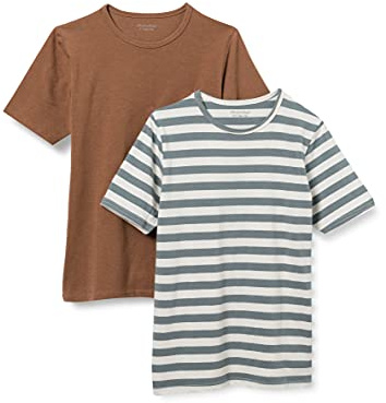 MINYMO Jungen Basic SS (2-Pack) T-Shirt, Toffee, 86