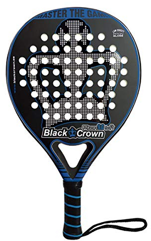 Black Crown - Pala de Padel Piton 9.0 Soft - Forma redonda - Control - Peso 355 gr - Marco 38 mm con doble tubular de fibra carbono 80% - Resistente - Fácil adaptación - Nivel Avanzado