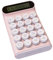 Calcolatrice a commutazione meccanica, palmare per ufficio quotidiano e base, display LCD a 10 cifre (rosa)