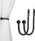 VRSS Wall Mount Curtain Tiebacks Drapery Holdbacks Curtain Holdback Hooks Simple Style (2pcs Black)