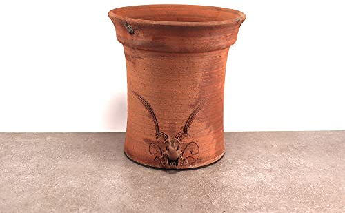 Palatina Werkstatt hoher Blumentopf Blumenkübel aus Terracotta | frostfester Pflanzgefäß Pflanztopf Deko für Innen Außen (L)