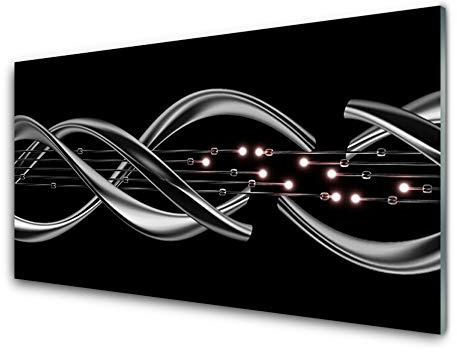 Tulup Impression sur Verre Trempé 100x50cm - Plastique Imprimés Tableau Mural Moderne Décoration Déco Design 4 Crochets - Art Abstrait