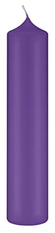 Altarkerzen (10% BW Anteil) (Bienenwachs Kerzen Lila 200 x Ø 90 mm, 4 Stück, Kerzen mit Dornbohrung in RAL Kerzengüte Qualität