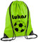 Turnbeutel mit Namen | Motiv Fußball | inkl. Namensdruck | Personalisieren & Bedrucken | Sportbeutel Schuhbeutel dunkel-blau für Jungen Kinder(Limette)