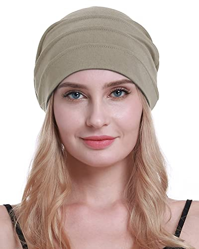 osvyo Baumwolle Chemo Hüte Soft Caps Krebs Kopfbedeckungen für Frauen Haarausfall versiegelt Verpackung WARMES GRAU