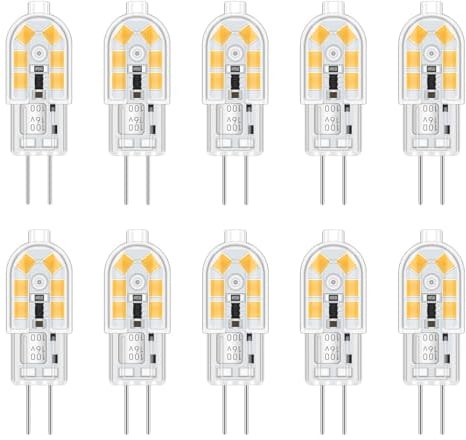 Einbaustrahler G4 LED 12V 2W AC/DC Neutralweiß 4000K, G4 10W 20W Halogenlampe Ersatz, LED G4 Stiftsockellampe Neutralweiss für Dunstabzugshaube Lampe, nicht dimmbar, 10er-Set