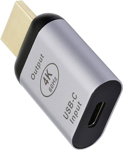 Adaptateur USB C vers HDTV – 4K @ 60 Hz USB Type C Femelle vers HDTV mâle HDTV – pour Tablette, téléphone et Ordinateur Portable, Projection sur Grand écran
