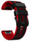RoYiio Silikon Uhrarmband für Garmin Fēnix/Enduro/Epix/Quatix/MARQ Series/Descent Series /D2 Series/Tactix Armband Atmungsaktiv Verstellbares Uhrenarmband QuickFit 22mm - Schwarz Rot