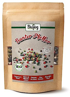 Biojoy BIO-Bunter Pfeffer ganz (250 g), Pfefferkörner bunt für Pfeffermühle