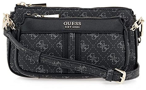 GUESS Laurel SLG Tab Kartenetui für Damen, Schwarz, Kartenhalter