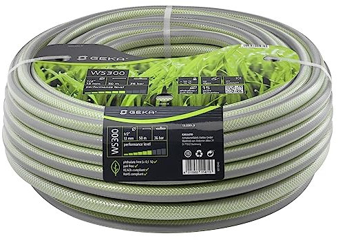 GEKA plus Wasserschlauch WS300 (Länge ca 50 Meter, 4-lagiger Schlauchaufbau, Materialien hoher Qualität, Druckfest und formstabil) 13.0201.9