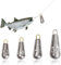 20 Stück Drop Shot Blei Set, Gewichte Grundblei Tropfenform Angelblei Birnenblei, 4 Verschiedene (10g/15g/20g/30g) Angelgewichte Kit