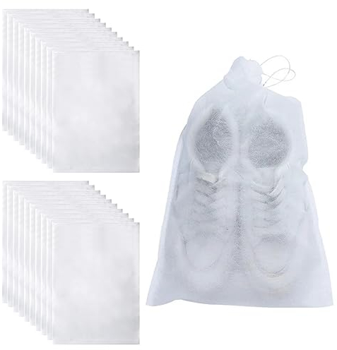 XPEX 20 pezzi 32 * 48CM custodia per borsa antipolvere,custodia per scarpe,Borsa per scarpe da viaggio antipolvere, borsetta, coulisse Borsa per scarpe in tessuto non tessuto antipolvere (20)
