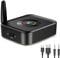 OQIMAX Aux Bluetooth Adapter, Bluetooth 5.1 Empfänger mit RGB Licht, Audio Receiver mit Aux 3.5mm Jack, Unterstützt TF-Karte, für TV Lautsprecher Autoradio Home Stereoanlage