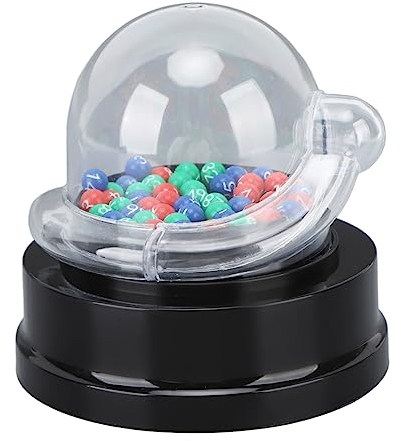 Jerys Elektrische Shake-Glücksball-Maschine, Langlebige, Tragbare Lotteriemaschine mit Transparentem Gehäuse, Leicht zu Tragen, Schwarz für Party