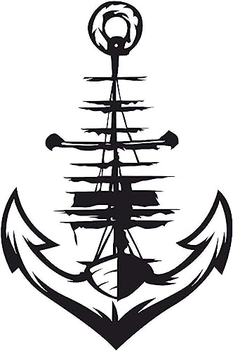 Generisch Wanddekoration aus Metall – Anker Motiv – Metal Wall Art für Wohnzimmer, Schlafzimmer & Außenbereich – Maritime Deko, langlebig und wetterfest
