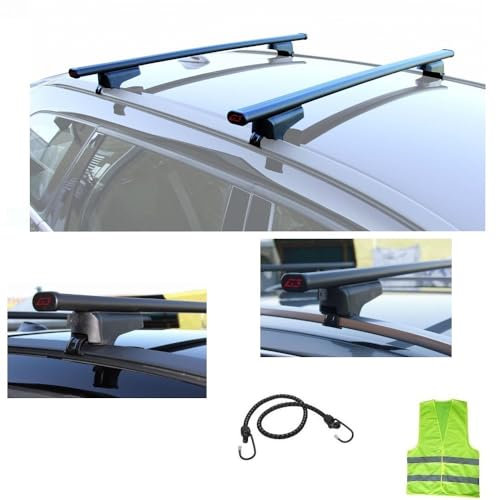 KOMPATIBEL MIT Volvo XC90 5p 2014 DACHTRÄGER 110 cm Langer AUTODACH-GEPÄCKTRÄGER MIT GELÄNDER FÜR OFFENE UND GESCHLOSSENE HANDLÄUFE