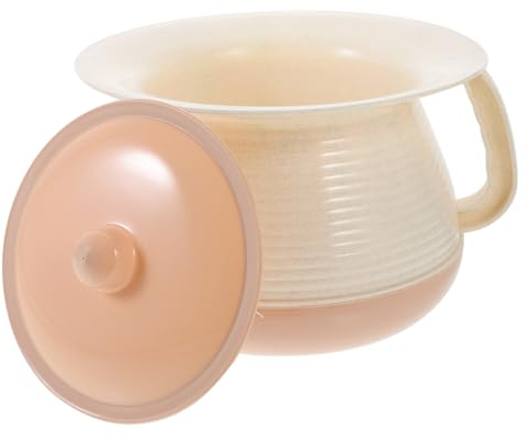 Bassin de Lit Adulte Avec Couvercle - Pot De Chambres pour Homme et Femme, Portable crachat avec Poignée Pour Enfants Âgés Et Adultes - Réutilisable Urinoir