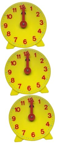 3St kinderuhren Armbanduhr Kinder Kids Toys die volksschule Kinder spielsachen büro Modelle kleine runde Uhr Modell rund um die Uhr Tischuhr Desktop-Runde Uhr runden Zeiger Schüler