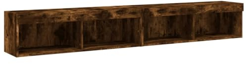 vidaXL TV-Schränke mit LED-Leuchten 2 STK. Räuchereiche 100x30x30 cm