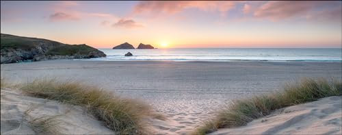 Pro-Art Glasbild Evening at the beach I, 50x125 cm
