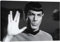 Posterlounge Mr. Spock - Star Trek Leinwandbild 30 x 20 cm Schwarz-Weiß Wandbilder Wanddeko