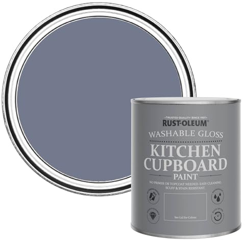 Rust-Oleum Blue Kitchen Cupboard Paint in Gloss Finish - Hush 750ml