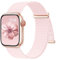 Upeak Gewebtes Sport Loop Armband Kompatibel mit Apple Watch Armband 41mm 40mm 38mm, Nylon Verstellbare Sportarmband Band für iWatch SE Series 10/9/8/7/6/5/4/3/2/1/Ultra, Rosa
