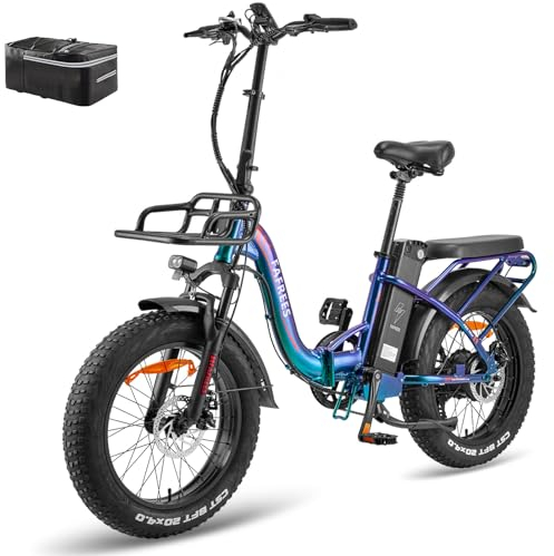 Fafrees F20 MAX Fatbike Ebike Klapprad 20 Zoll mit 48V 30AH Akku [ Offiziell ] Mountainbike Herren E-Bike Damen 54 N.m, Elektrofahrrad Ebike ​Klapprad 7-Gang, Elektrische Fahrrad (grün)