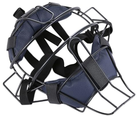 Máscara de receptores, Capacitadores de Softball Suave y Acolchado, máscara de protección de Cara Completa Ajustable, Casco de béisbol liviano para niños Adultos de 8 años (Azul)