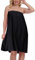 goodmansam Accappatoio da Donna, 100% Cotone Asciugamano da Sauna per il Doccia e Bagno, Leggero Kilt da Sauna con Top Elastico e Chiusura in Gancio e Anello per Spa, 140x80 cm, Nero