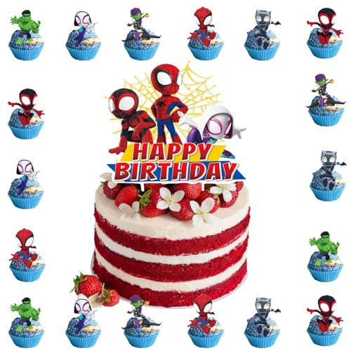 themed Geburtstagsparty,Kinder Geburtstag Party Set, Tortendeko Cake Topper Set, Kindergeburtstag Deko, Tortendekoration für Kinder,Kinder Geburtstagsfeier Dekorationen