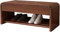 RCJCQSR Schuhbank aus Massivholz mit Schublade, 2 Ebenen, robustes Schuhregal, platzsparender Schuh-Organizer für Flur, Flur, Wohnzimmer (Größe: 60 x 30 x 35 cm, Farbe: Walnuss)