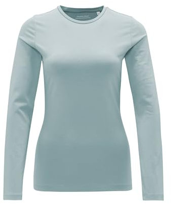 OPUS Damen Langarmshirt | Longsleeve SMILLA Slim aus Jersey Glacier Blue, 36