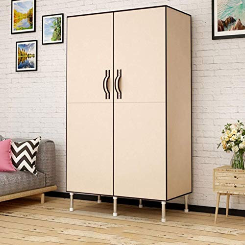 XRPOUXMTE Kleiderschrank Doppeltüriger multifunktionaler Aufbewahrungs- und Klappschrank zum Aufhängen Schwerer Kleidung, C