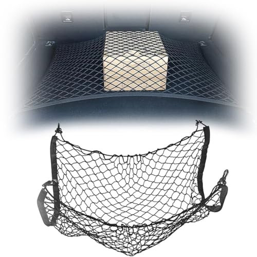 DCZBYCJ Auto Kofferraumnetz für Ford Mondeo MK5 2015-2025, Elastisch Nylon Kofferraumnetz Lagerung Mesh Auto Gepäcknetz Kofferraum ZubehöR,90X55cm