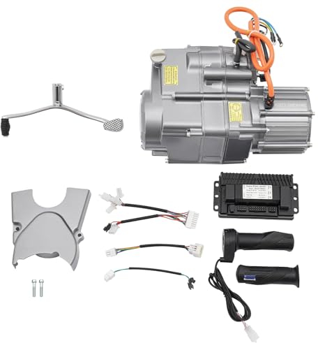 Elektromotor 72V 1000W Antriebsmotor DC Bürstenloser Controller 42A mit Schalthebel und Drosselklappengriffe, 4-Gang-Schalter, für Go Kart ATV Elektro-Fahrrad-Umrüstsatz