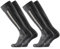 DANISH ENDURANCE Merino Performance Skisocken (1|2 Paar), Thermo-Socken, Gepolsterte Kniestrümpfe, für Damen, Herren & Kinder, Grau, 35-38