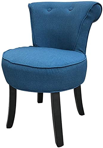 AJYBYUKJ High Back Fan Back Dressing Chair - Solid Wood Dining Chair With High Elastic Sponge - Multipurpose Footstool Sofa Chair Beauty Comes