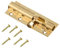 Leliafleury Door Bolt Lock 3 Inch Brass Door Latch Barrel Sliding Bolt Solid Security Lock Latch for Bathroom Bedroom Shed (Gold)
