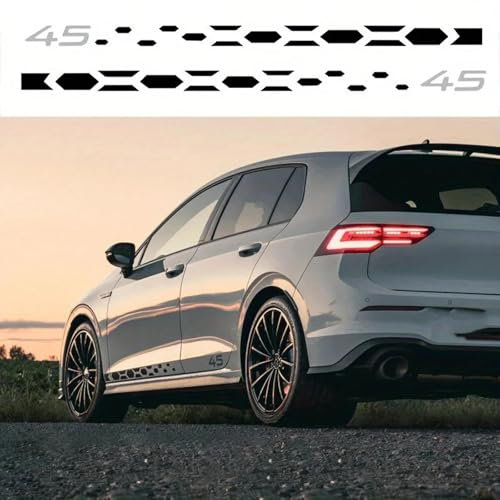 ZWRKB Adesivo per Gonna Laterale della Porta dell'auto, per VW Golf 8 MK8 GTI R, Accessori per Adesivi per Strisce in Vinile