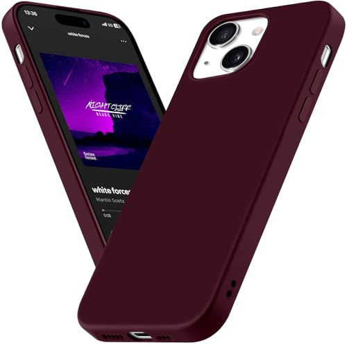 BEZ Phone Case for iPhone 15 Case, Slim Soft TPU Silicone Cover Compatible with iPhone 15, Protective Shockproof Anti-Scratch, Dark Red