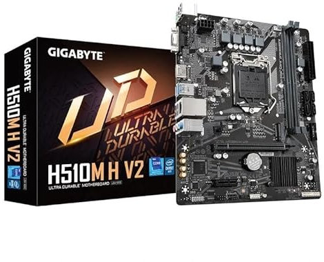 mATX H510M Mainboard, Sockel 1200, DDR4-Unterstützung, ideal für PC-Montage und Leistungsoptimierung.