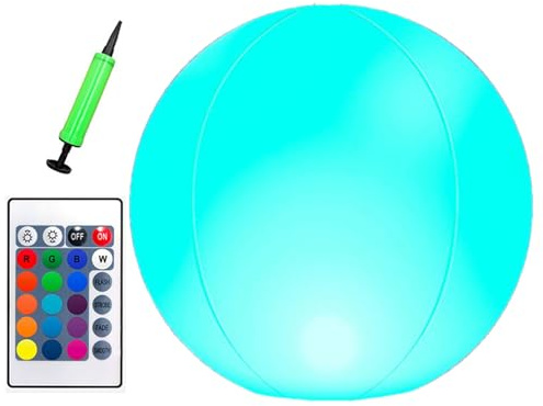 Boules de Piscine Lumineuses, Boules d'eau néon | Jouets de Plage gonflables, Couleurs Vives, Modes de lumière réglable, gonflables, Boule d'eau néon Gonflable pour et Adultes, s