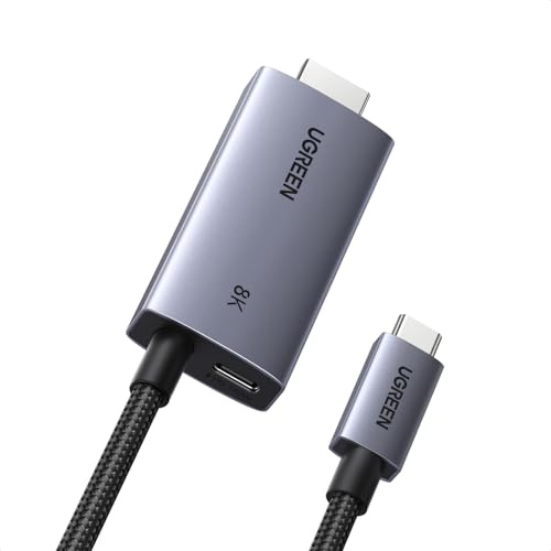 UGREEN USB C to HDMI 2.1 Cable 140W PD Fast Charger 8K@60Hz 4K 2K@240/360Hz | Thunderbolt 5/4/3 Type C HDR Adapter,Dolby Atmos,2 Meter,For MacBook Pro/Air M5 M4 M3,Mac Mini/Neo,iPad,iPhone 17,Galaxy,XPS